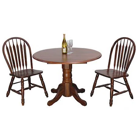 3 Piece Round Table and Chair Set